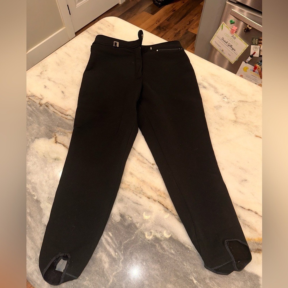 FERA Skiwear Size 12 Regular Black Stirrup Pants